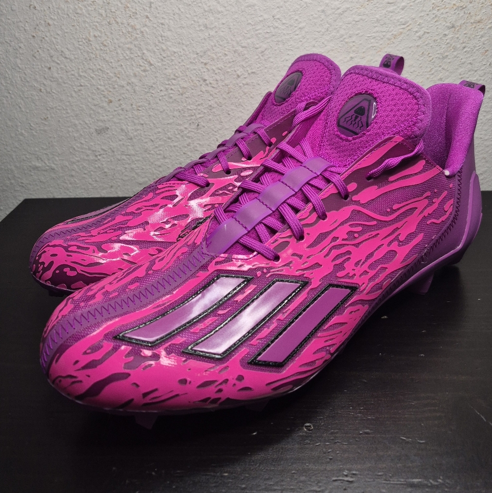 Adidas Men's Size 13 Adizero 12.0 Poison Football Cleats Sonic Fuchsia IG7217